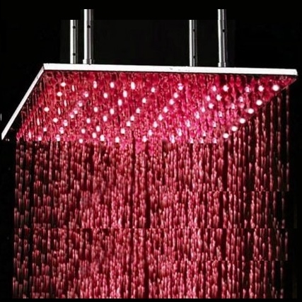 Fontana 30" Color Changing LED Rain Shower Head (Solid Brass)